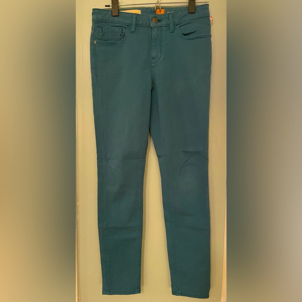 Pilcro from Anthro—Teal Stretch Denim Jeans